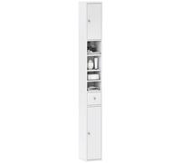 HOMCOM Colonna Bagno Salvaspazio 3 Ripiani Aperti 20x20x178 cm Bianco