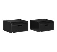 HOMCOM Comodini Sospesi Design a Parete Set 2 Pezzi in Truciolato