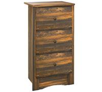HOMCOM Comodino con 3 Cassetti in stile Rustico, 40x30x74 cm, Marrone