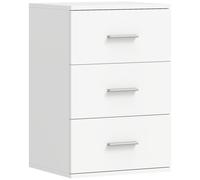 HOMCOM Comodino con 3 Cassetti Moderno e Multiuso per Camera e Salotto, 40x35x60 cm, Bianco Aosom Italy