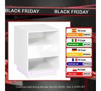 Homcom Comodino Moderno con Luce Led Telecomando 40X40X55 cm Bianco