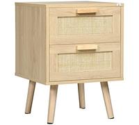 HOMCOM Comodino per Camera da Letto 40x40x56cm Colore Legno Naturale