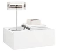 HOMCOM Comodino Sospeso con Cassetto, Comodino Camera da Letto in Truciolato, Stile Moderno, 40x30x15 cm, Bianco