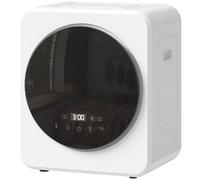 HOMCOM Mini Asciugatrice Portatile 4 kg, Display LED, Asciugatrice Compatta 800W, Carica Frontale, Fino 60℃, Impilabile/Parete/Autoportante, Timer, Tamburo in Acciaio Inox, per Casa, Bianco