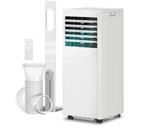 HOMCOM Condizionatore Portatile 5000 BTU/H, 1.5kW 4 in 1 Climatizzatore Portatile Raffreddamento, Deumidificazione 14L/G, Ventilatore, Modalità Sleep, Telecomando, Display, Timer 24H, 12m²