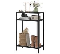 HOMCOM Consolle Ingresso con Ripiani, Tavolo Consolle in Metallo, Tavolino Ingresso per Camera da Letto, 55x30x85 cm, Nero