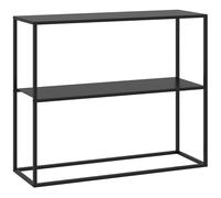 HOMCOM Consolle da Ingresso Moderna a 2 Ripiani in Acciaio, 90x30x75cm, Nero
