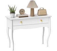 HOMCOM Consolle Ingresso con Cassetto in Legno Bianco 100x40x74 cm