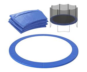 HOMCOM Copertura Imbottita Bordo Trampolino, Protezione per Tappeto Elastico Giaridno in Plastica, Ø366cm, Blu