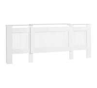 HOMCOM Copriradiatore estensibile con ripiano 125-201x19x81.5cm Bianco