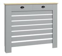 HOMCOM Copritermosifone a Doghe Moderno a Griglia 111x19x95.5 cm Grigio