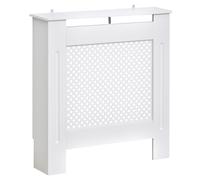 HOMCOM Copritermosifone a Griglia in MDF 78x82x19 cm Bianco