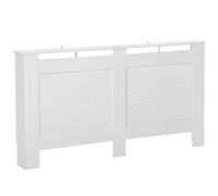 HOMCOM Copritermosifone in Legno MDF, Copri per Termosifone Moderna con Ripiano Superiore e Antiribaltamento per Casa e Ufficio, 151.5x82x19 cm, Bianco