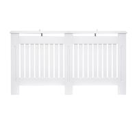 HOMCOM Copritermosifone in Legno MDF per Calorifero 152 x 19 x 81cm Bianco Aosom