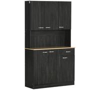 HOMCOM Credenza Alta da Cucina con Cassetti e Armadietti in Legno