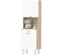 HOMCOM Credenza Alta da Cucina con Piano d'Appoggio e Foro per Cavi
