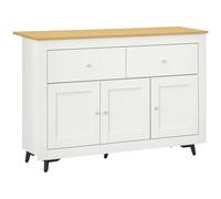 HOMCOM Credenza Buffet con 2 Cassetti e 2 Armadietti in Truciolato Bianco Legno