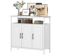 HOMCOM Credenza Buffet con Ripiano Aperto e 2 Armadietti 100x35x88 cm Bianco