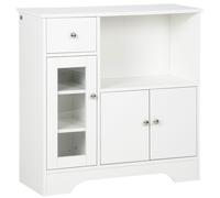 HOMCOM Credenza Buffet Portaoggetti in Truciolato Bianco 80x30x82 cm