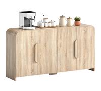 HOMCOM Credenza con 2 Armadietti, Ante Soft-Close e Ripiani Regolabili Legno