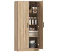 HOMCOM Credenza Cucina Moderna con Ripiani Regolabili e Ante Ammortizzate Legno