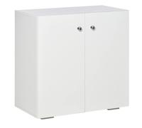 HOMCOM credenza da soggiorno con 2 ante e 1 ripiano per libri 70x39x70 cm Bianco