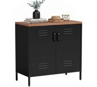 HOMCOM Credenza in metallo con ripiano regolabile, stile industriale