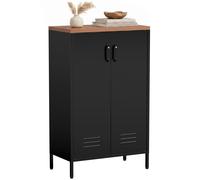 HOMCOM Credenza in Metallo con Ripiano Regolabile, Stile Industriale