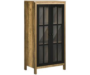 HOMCOM Credenza Moderna 2 Ante, Mobile per Soggiorno, 60x35x120cm Marrone