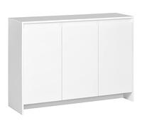 HOMCOM Credenza Moderna a 12 Ripiani Interni 120x35x85 cm Bianco