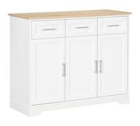 HOMCOM Credenza Moderna con Ripiano Regolabile a 3 Cassetti e 3 Ante