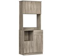 HOMCOM Credenza Moderna per Sala da Pranzo o Cucina in Legno Grigio 71x41x178cm