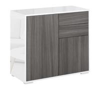 HOMCOM Credenza Multiuso Moderna con 2 Cassetti e 2 Armadietti, Apertura a Pressione, Mobile per Soggiorno, Cucina, Ufficio Aosom Italy