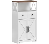 HOMCOM Credenza per soggiorno, Multiuso con ante a ribalta, 60x31x108 cm, Bianco