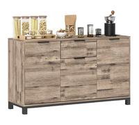 HOMCOM Credenza Soggiorno con Cassetto e 3 Armadietti in Legno Marrone