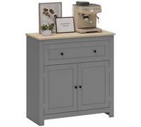 HOMCOM Credenza da Cucina Moderna con Cassetto e Armadietto in Legno Grigio