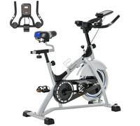 HOMCOM Cyclette con Monitor LCD Volano 15kg Sellino e Manubrio Regolabili