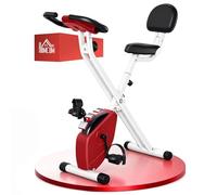 HOMCOM Cyclette da Casa Pieghevole, Cyclette Magnetica Silenziosa Rosso