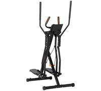 HOMCOM Cyclette Ellittica a 4 Livelli di Resistenza con Schermo LCD e 2 Ruote