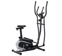 HOMCOM Cyclette Ellittica Magnetica con 8 Livelli di Resistenza e Schermo LCD