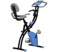 HOMCOM Cyclette Magnetica Pieghevole Resistenza 8 Livelli Elastici per Braccia