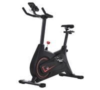 HOMCOM Cyclette Magnetica Professionale con Schermo LCD Sellino Regolabile Nero