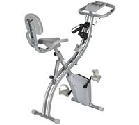 HOMCOM Cyclette pieghevole 4-in-1 magnetica ergometro LCD Grigio