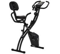 HOMCOM Cyclette pieghevole, 8 livelli di resistenza magnetica, sensori