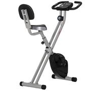 HOMCOM Cyclette Pieghevole da Interno con Resistenza Magnetica a 8 Livelli - Grigio - Nouvo