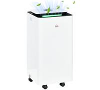 HOMCOM Deumidificatore 12L 5 Modalità e 2 Velocità con Timer 24h Bianco e Nero