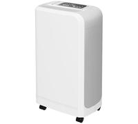 HOMCOM Deumidificatore Portatile 12L/24h, per Max 18㎡, Serbatoio da 800mL e 4 Funzioni, Deumidificatore Casa Muffa con Filtro, Maniglia, Display, Timer 24 Ore, Ruote e Spegnimento Automatico, Bianco