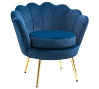 HOMCOM Divanetto 2 Posti in Stile Industrial Chic Effetto Velluto Rosa