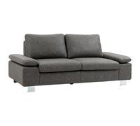 HOMCOM - Divano 2 Posti Da Salotto E Ufficio Salvaspazio Con Seduta Imbottita E Braccioli Regolabili, 200x88x86 Cm, Grigio - SPEDIZIONE GRATUITA