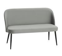 HOMCOM Divano 2 posti, divano imbottito moderno con struttura in metallo e legno, tessuto dall'aspetto vellutato, Grigio Aosom Italy